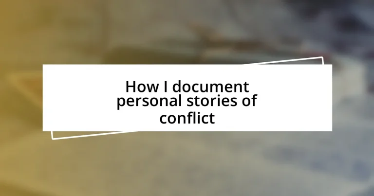 How I document personal stories of conflict