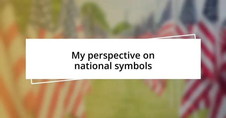 My perspective on national symbols